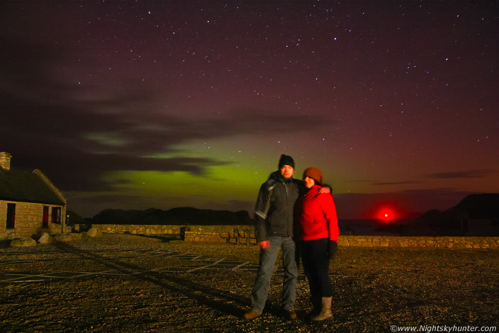 Aurora Borealis, Ballintoy Harbour, Antrim Coast, N. Ireland