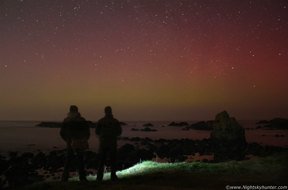 Ballintoy/White Park Bay Beach Aurora Display - March 27th 2012