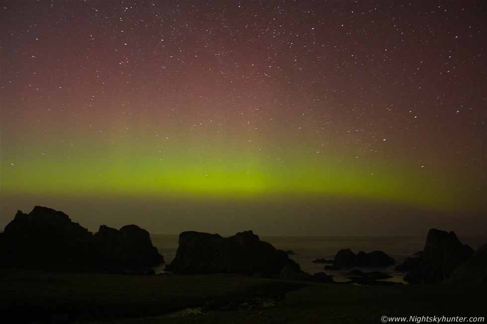 Ballintoy/White Park Bay Beach Aurora Display - March 27th 2012