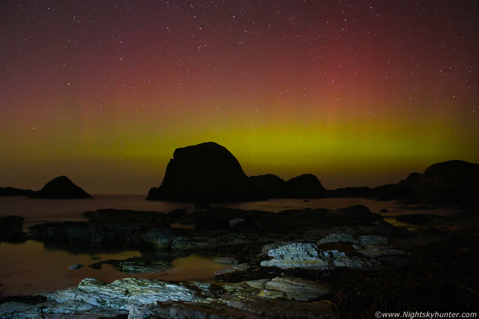 Ballintoy/White Park Bay Beach Aurora Display - March 27th 2012