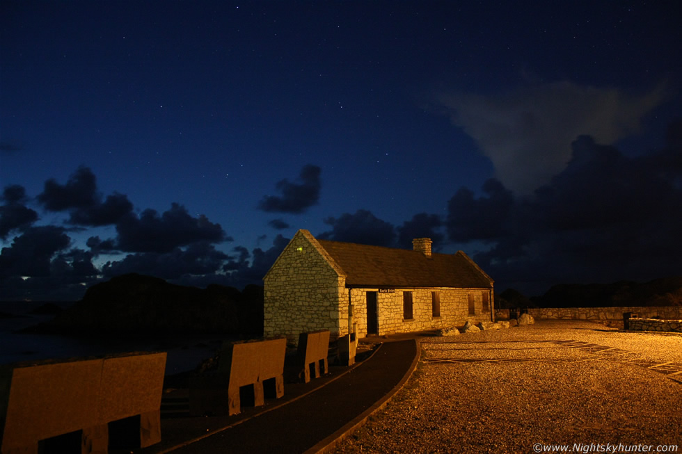 Roark's Cottage In Moonlight With Stars