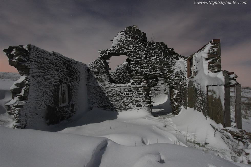 Glenshane Pass Moonlit Snow