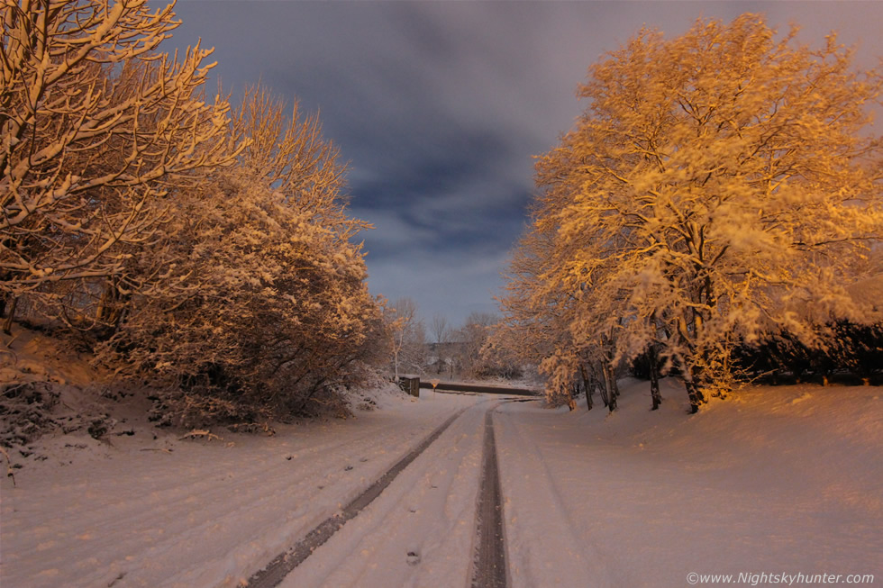 Glenshane Pass Moonlit Snow