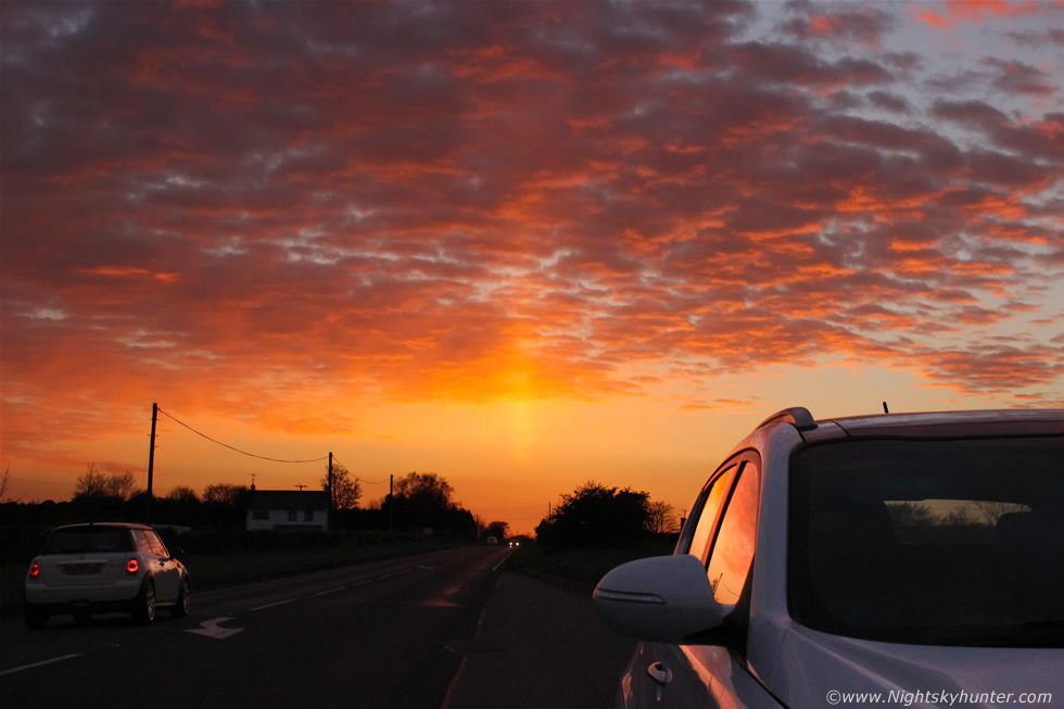 Omagh Road Sun Pillar & Sunset