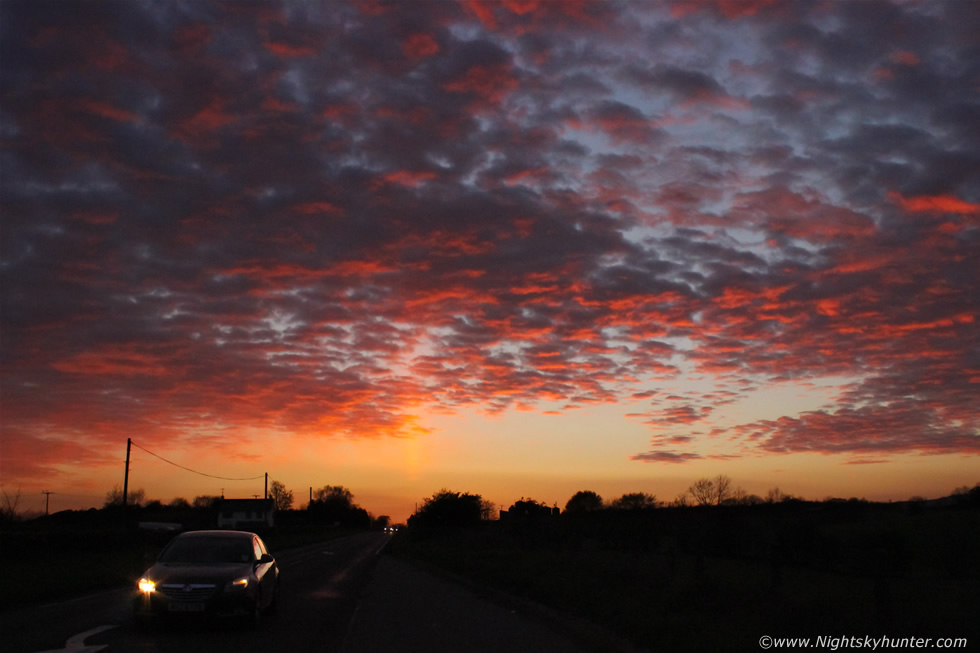 Omagh Road Sun Pillar & Sunset