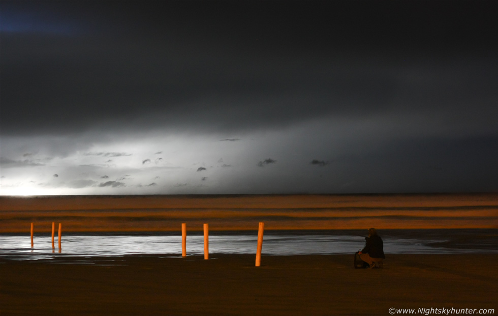 Downhill Beach Night Lightning