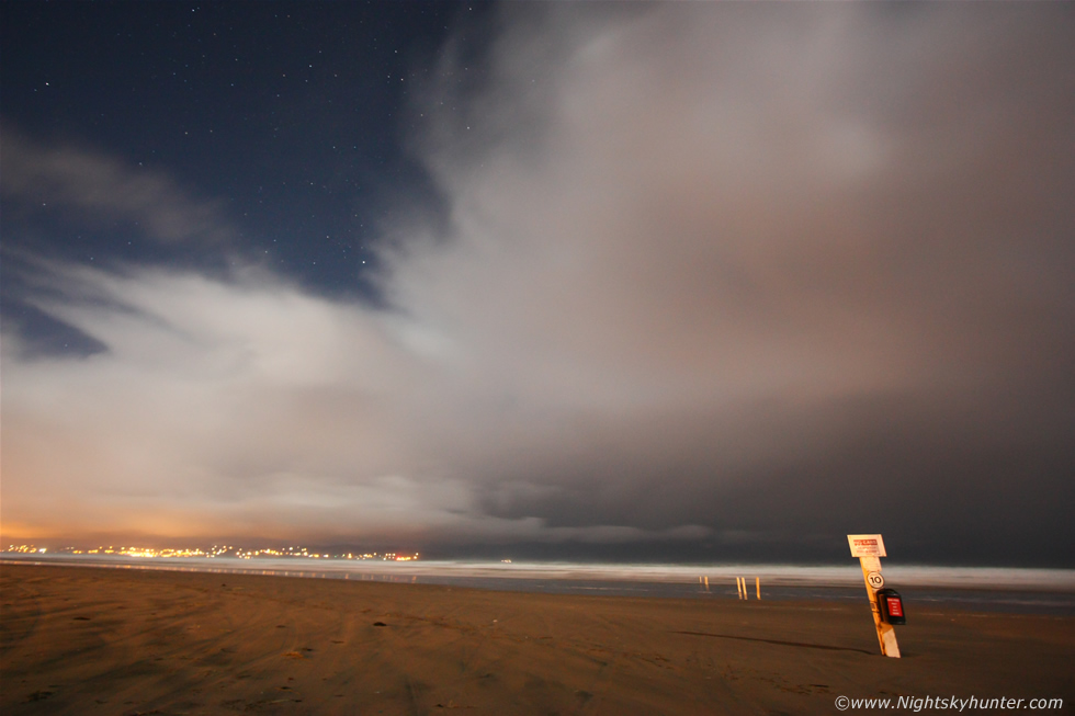 Downhill Beach Moonlit Storms